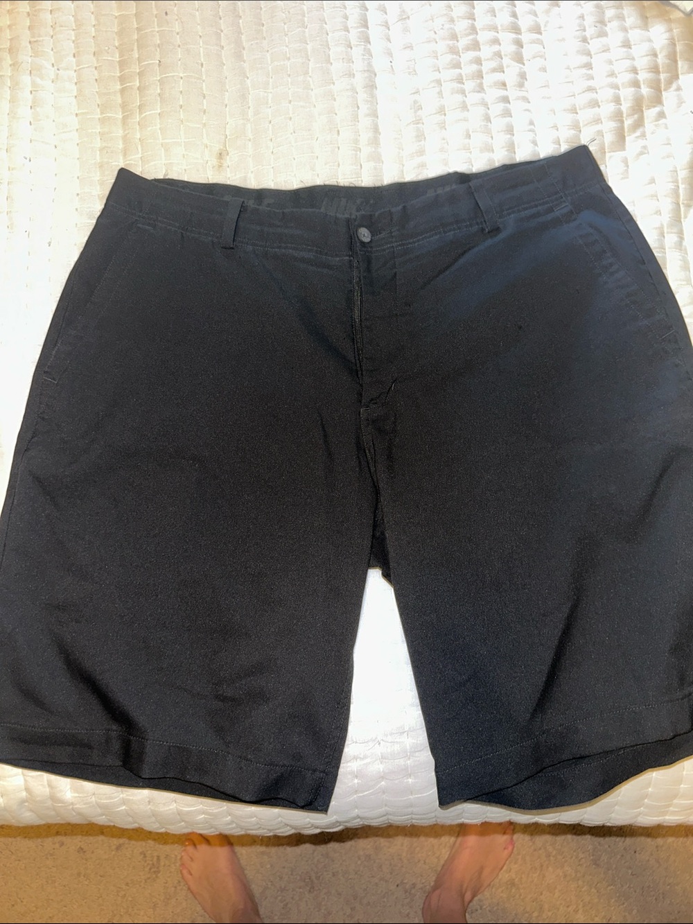 Nike Black Flat-Front Men's Shorts